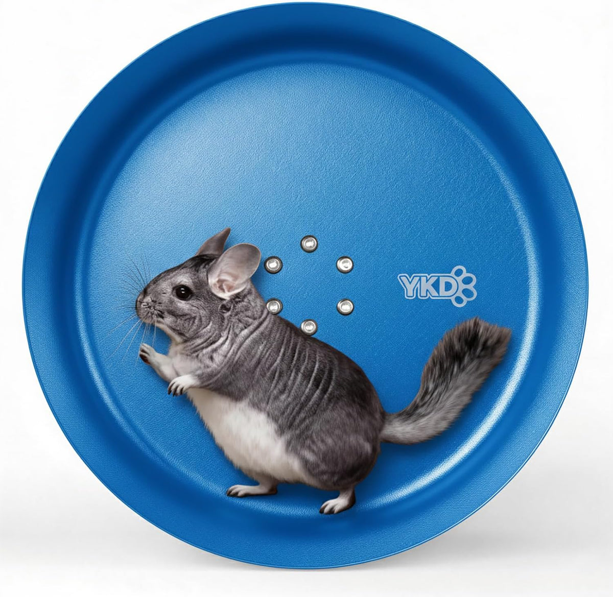 15" Aluminum Alloy Silent Chinchilla Exercise Wheel – Essentials for Small Pets - Blue