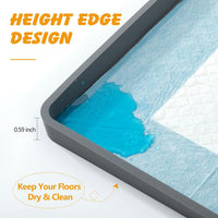Silicone Dog Pee Pad Holder for 24 x 24 in Pads, Leak-Proof Tray – Essentials for Dogs - 24x24 in - image 2