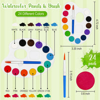 Zubebe mini canvas painting kit with 4 x 4 inch canvases, wooden easels and watercolor palettes - view 7