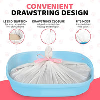 Cat Litter Box Liners 30 Count Drawstring Kitten Waste Bag