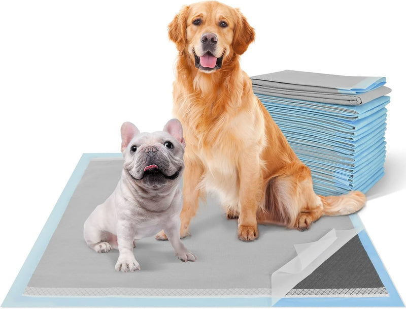DEEP DEAR Puppy Pads for Dogs, Large 30x28 in - Charcoal: 28"x34" - 30 Count