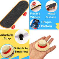 3 Pack Bearded Dragons Accessories Toy Lizard Backpack Adjustable Hat - image 3
