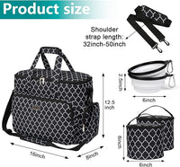 BAGLHER Dog Travel Bag, Pet Travel Bag (ALL Pet Travel Supplies), With 2 Pet Food Containers and 2 Collapsible Silicone Bowls; Essential Kits for Pet Travel DLblack