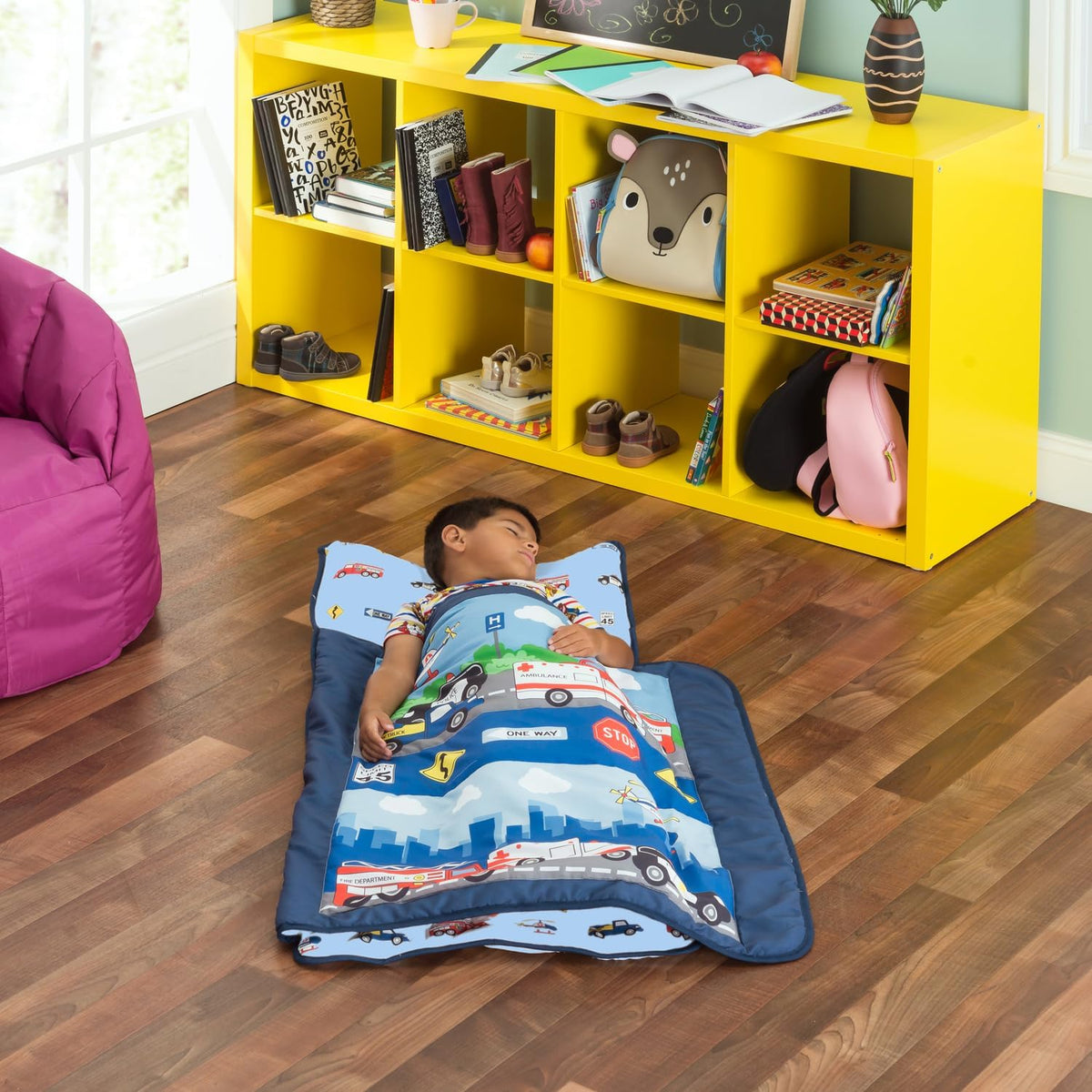 EVERYDAY KIDS Born to Dance Ballerina toddler nap mat with removable pillow and attached blanket - view 4