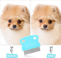 5 Pieces Dog Eye Combs Tear Stain Remover Combs Pet Grooming Comb - Black,Blue - image 4