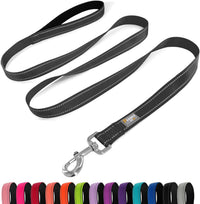 6 FT Basic Dog Leash for Medium Dogs - Refl Black / Medium : 3/4" x 6 FT