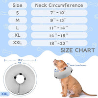 Supet Inflatable Dog Cone Collar Alternative After Surgery, Dog Neck Donut Collar Recovery E Collar to Stop Licking, Soft Dog Cone for Medium Large Dogs