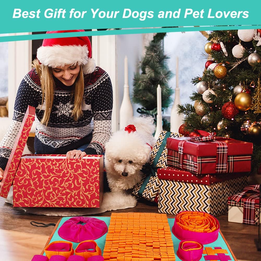 Vivifying Snuffle Mat for Dogs - Orange Red Blue - image 2
