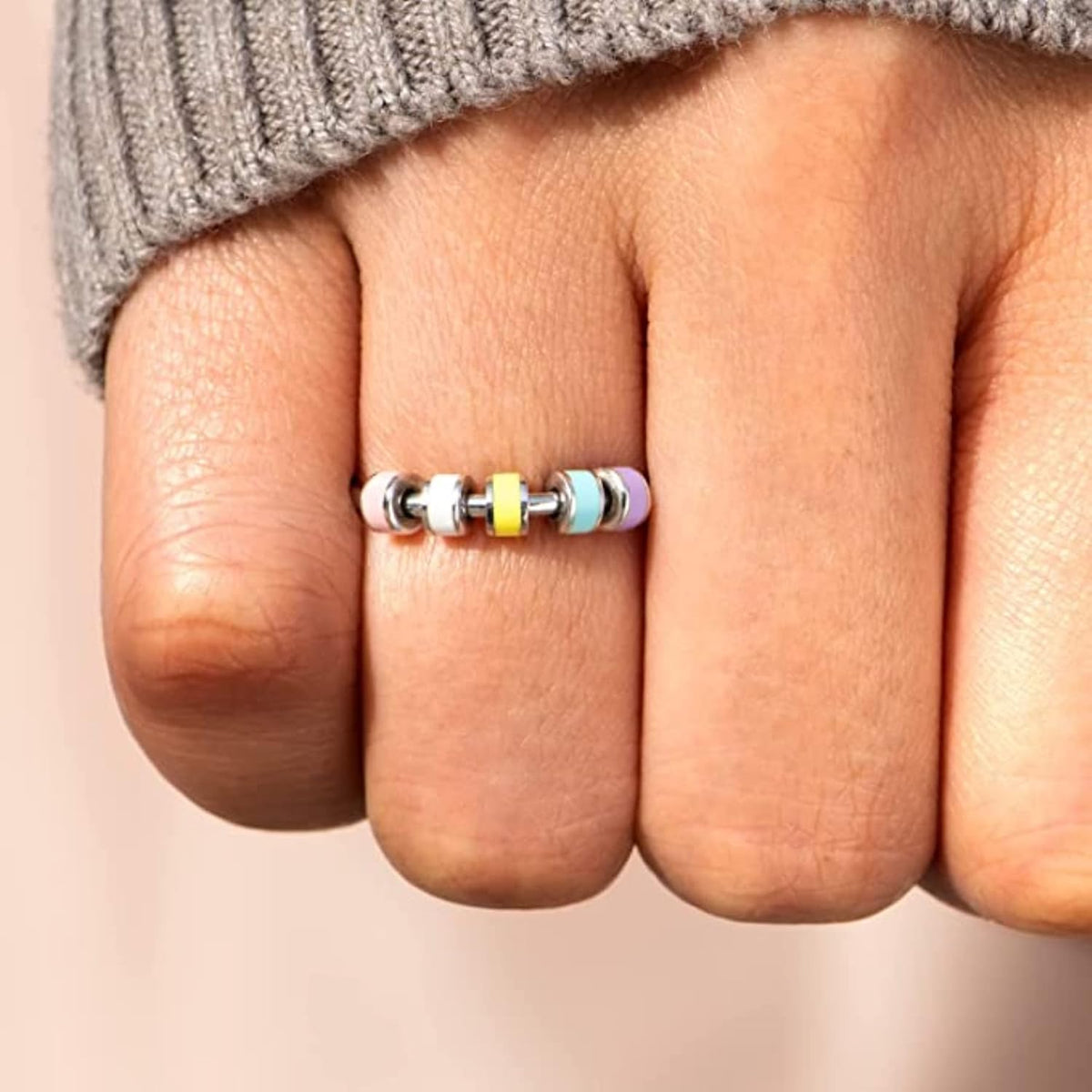 STORYJEWELLERY daughter fidget spinner ring in silver with a heartfelt message card - view 13