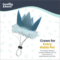 Huxley & Kent Party Crown Hat for Dogs & Cats - Small / Blue - image 2