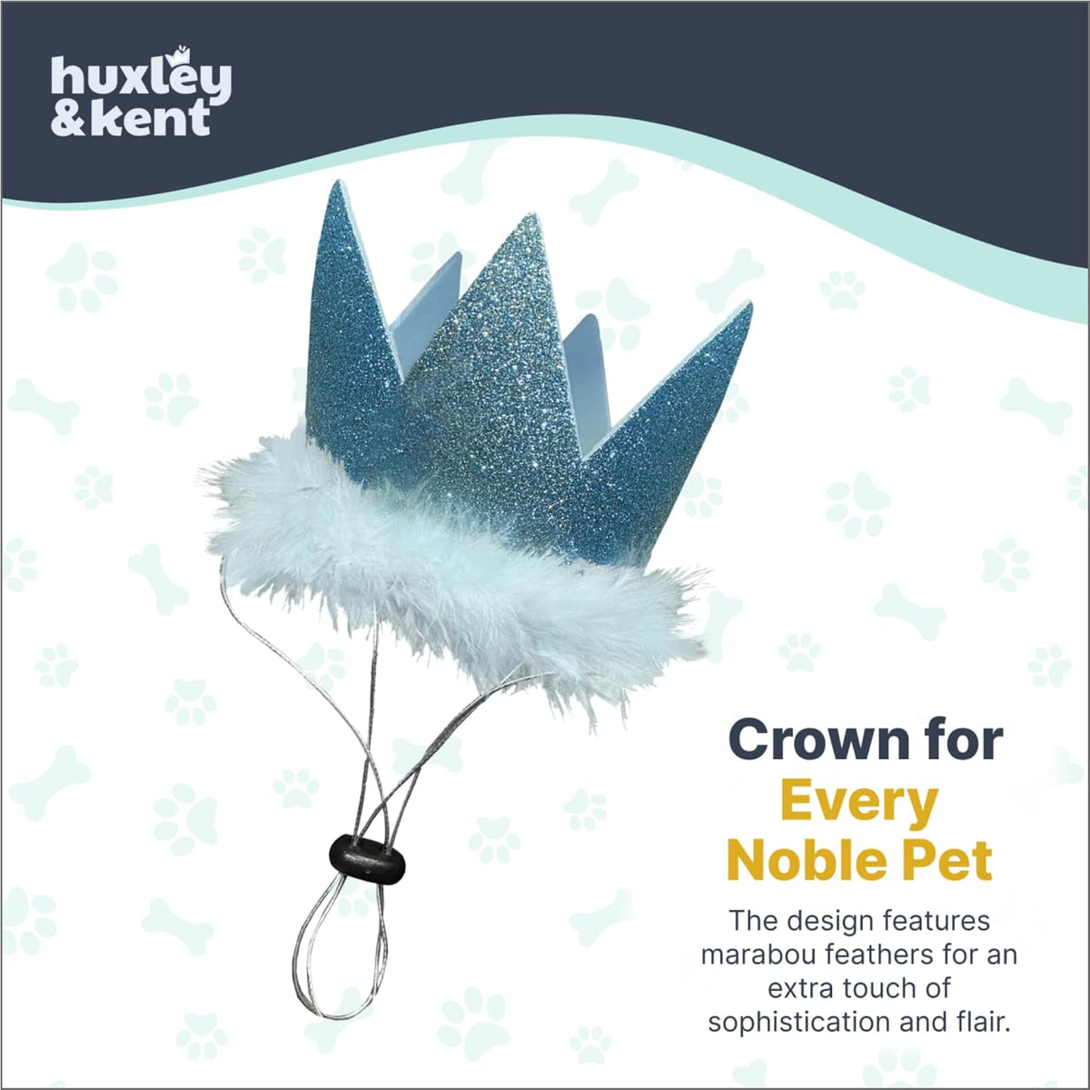 Huxley & Kent Party Crown Hat for Dogs & Cats - Small / Blue - image 2
