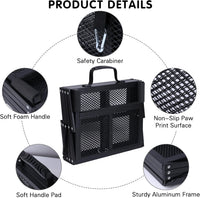 Folding Dog Stairs for Car, 16.9" Wide 4-Step Non-Slip Pet Steps – Essentials for Dogs - Mesh / 16.9In-4 Steps - image 4