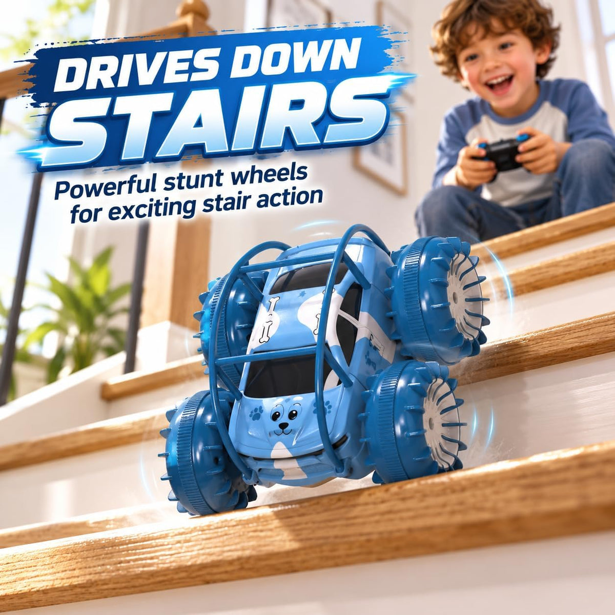 MaxTronic Rechargeable Remote Control Car for Kids - Dog & Blue - image 4