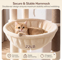 Globlazer Extra Tall Cat Tree Tower for Indoor Cats, F76 - Beige / 54 inch - image 4