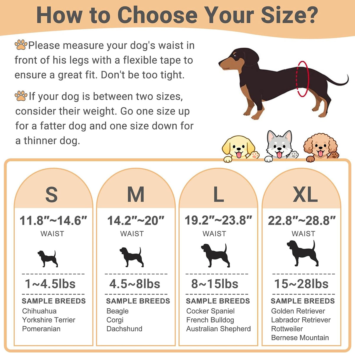 Mkono Belly Bands for Male Dogs - Blue,White,Yellow / Medium - image 3