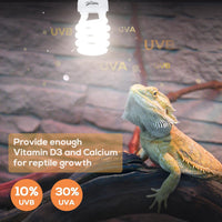 UVB Bulb for Reptiles, 10.0 26W UVB Light for Reptiles - 10.0-6.1 Inch - image 3