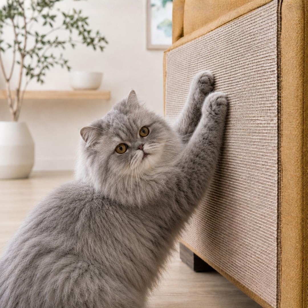 Catify Spin n' Scratch Cat Scratch Pad Refill, Round - Beige Mat - L: 78" - image 2
