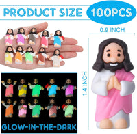 CroBlissful 50 little Jesus figurines that glow in the dark, five colors - view 29