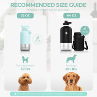 32 oz. Dog Water Bottle, Insulated Dog Travel Water Bottle - Light Blue / 32 oz - image 4