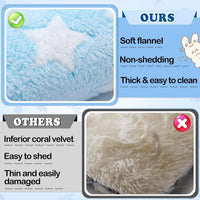 15.7" x 14" Bunny Bed for Rabbit Cage, Thickened & Soft – Daily Care for Small Pets - Light blue - Star / 15.7 x 14In - image 3