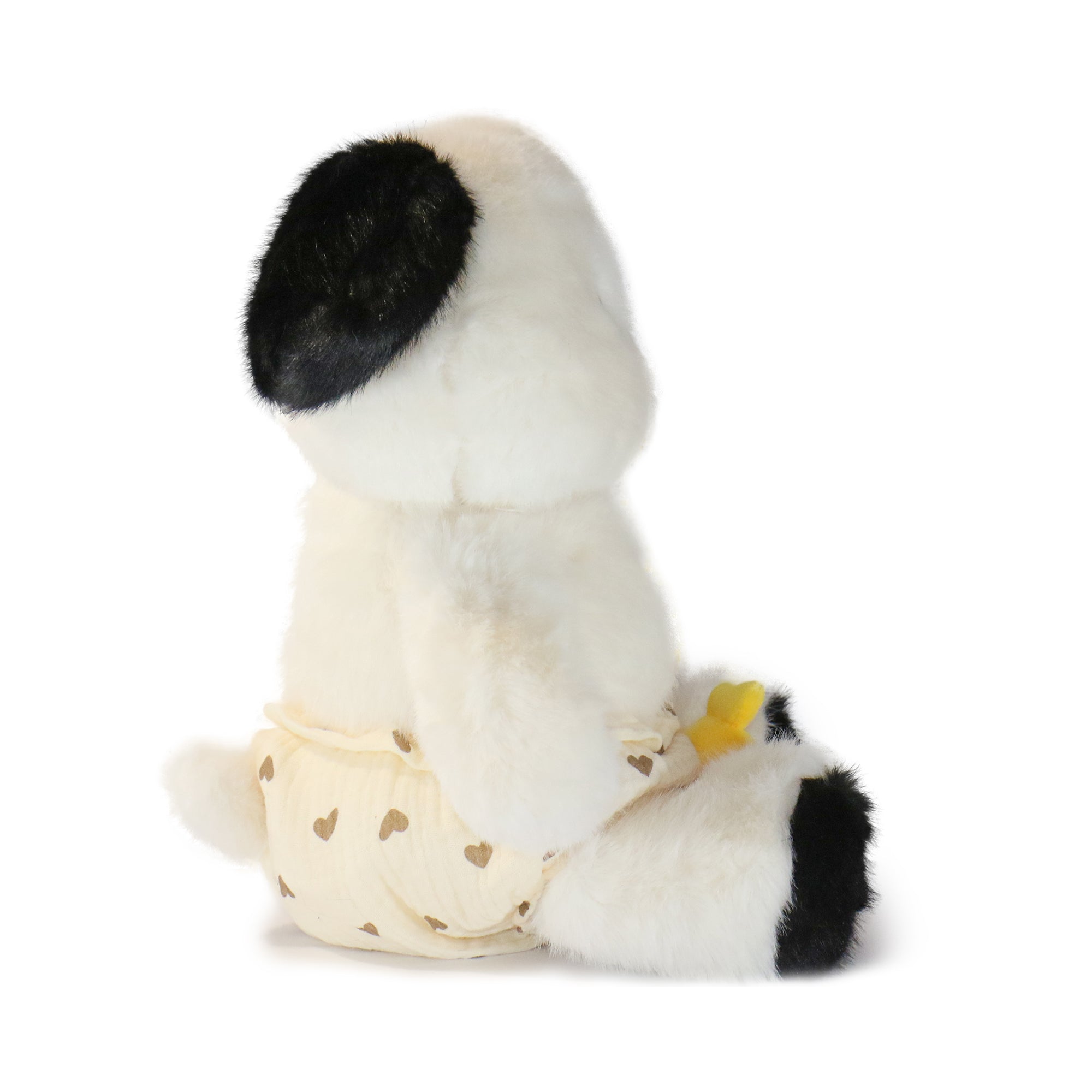 16-inch Black and White Dog with Yellow Bird Tag