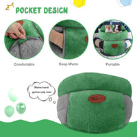 YUEPET Guinea Pig Bed Cuddle Cave, Warm Fleece Hideout - Green / 1PCS - image 3