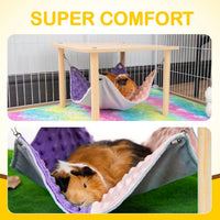 Enlarged Guinea Pig Hammock with Platform and Stairs - Hammock with stand - image 3