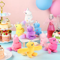 Liliful 8 Pack Kids Plush Gifts Stuffed Animal Slap Bracelets - Unicorn - image 3