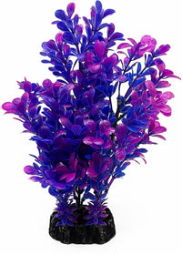 Mipukbay Red Aquarium Plants, Artificial Plastic Fish Tank Decor - Purple-1