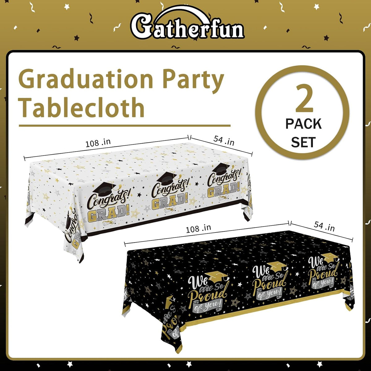 Gatherfun Ice Cream Party Supplies: 2-Pack Ice Cream Birthday Party - graduation - image 2