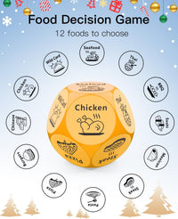 LLYZZ 12-sided food decision dice with engraved dinner options - view 16