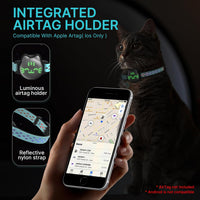 AirTag Cat Collar, Reflective Breakaway Collar - Mint Green / Small(9-13inch) - image 2