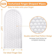 Dog Dental Wipes, Dog Teeth Cleaning Finger Wipes, Reduce Plaque & Tartar, Freshen Breath, Safe Natural Pet Dental Care Finger Wipes for Dog & Cat, Portable & Disposable Dog Tooth Wipes, 50 Ct