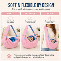 Cat Sling Carrier for Cats and Kittens - Pink-Large - image 4