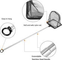 Aquarium Telescopic Fish Net with Extendable Handle Soft Mesh – Essentials for Fish - 4 inch - image 3