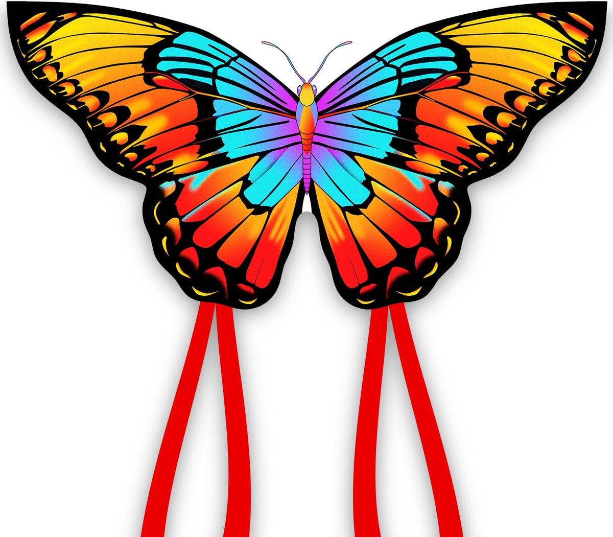 Xida Butterfly Kites for Kids and Adults Easy to Fly - Rainbow Butterfly