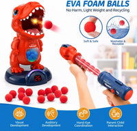 EagleStone T-Rex Dinosaur Shooting Target Game Toys with Air Power - 6b-red - image 4