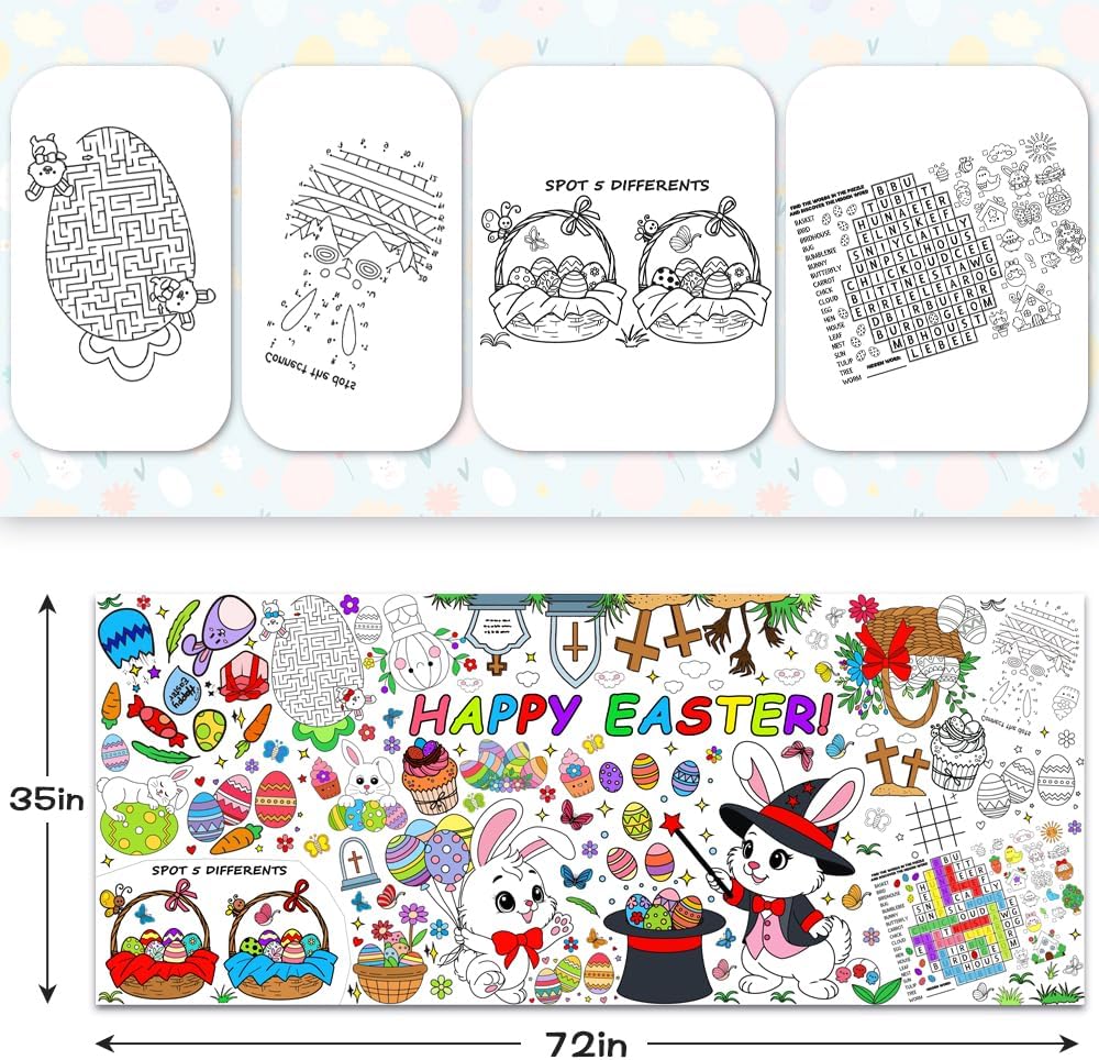 SPERINGEEN Halloween Tablecloth Decorations - Easter - image 2