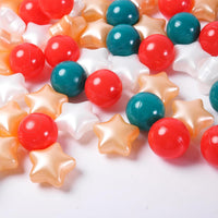Star Ball Pit Balls for Toddlers, Ball Pool Play Tent - Red+Pearl White+Pearl Gold+Deep Green / 500 - image 2