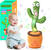TWORIVER Adjustable Volume Dancing Talking Cactus Toy for Baby - Non-rechargeable-Green