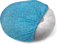 Round Dog Bed Covers Replacement Washable - Cloud Nine / X-Large (Up to 55″)