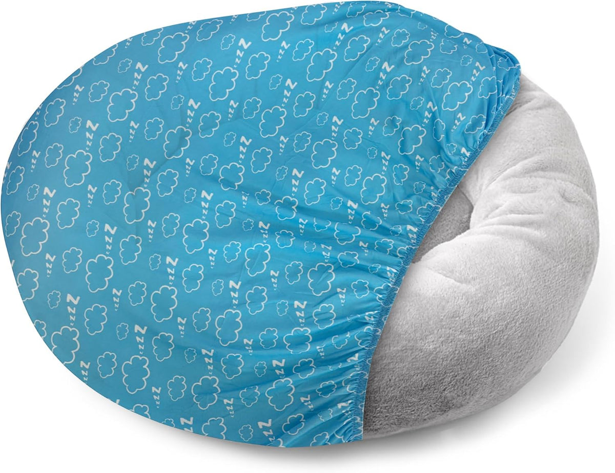 Round Dog Bed Covers Replacement Washable - Cloud Nine / X-Large (Up to 55″)