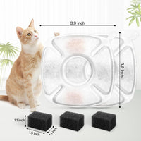 24 Pcs Cat Fountain Replacement Filters 12 Pack Cat Water Fountain - 10 Filters & 10 Sponges - image 3