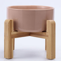 28 OZ Rust Red Elevated/Raised Ceramic Dog Bowl for Small and Medium - Khaki / 3.6 Cups - Medium