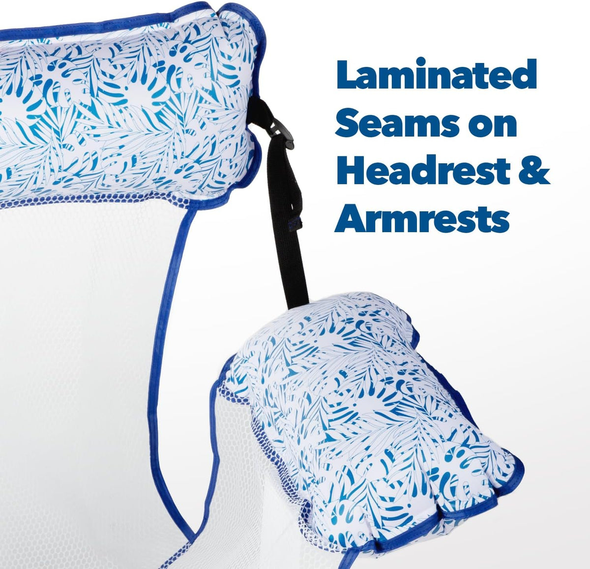Aqua Monterey floating pool hammock chairs, 2 pack in aqua teal and beige - view 18