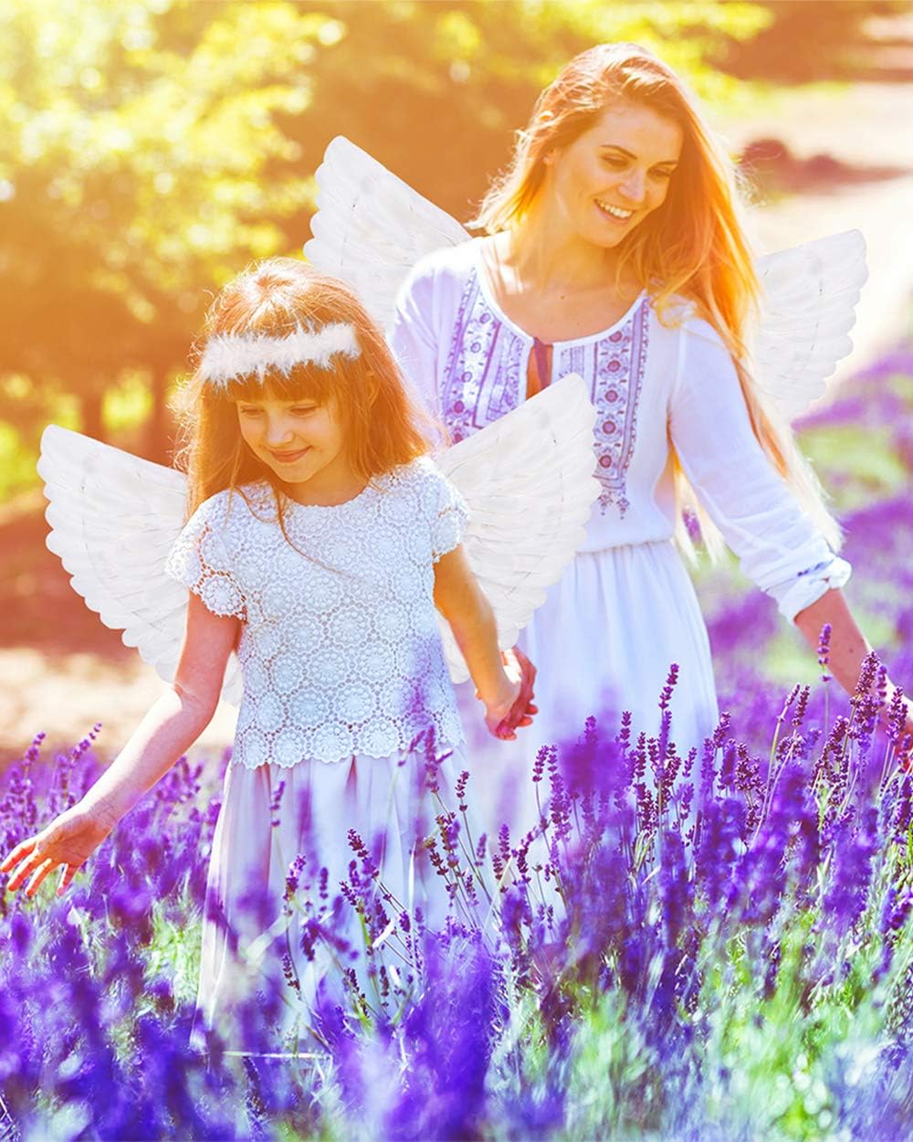 SzJias angel costume wings and halo for girls - view 2