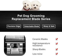 4PCS Dog Grooming Replacement Blades Compatible with Andis/Oster A5/Wahl KM-10 Series Dog Clippers,Detachable Clipper Replacement Blade,Black (4PCS Black-#3FC+4FC+5FC+7FC)