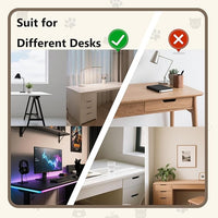 Cat Desk Bed with Summer Colling Mat, 360° Rotating & Height Adjustable Indoor Cat Nest, Large Desktop Cats Perch for Home Offcice Space Saving, Supports Up to 40 lbs, Machine Washable Removable Cover