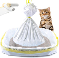 KONE jumbo cat litter box liners 36 x 18 inch with drawstring handles, 14 count