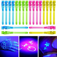 30 Pieces Invisible Ink Pen with UV Light Spy Pen Magic Marker Party - 20